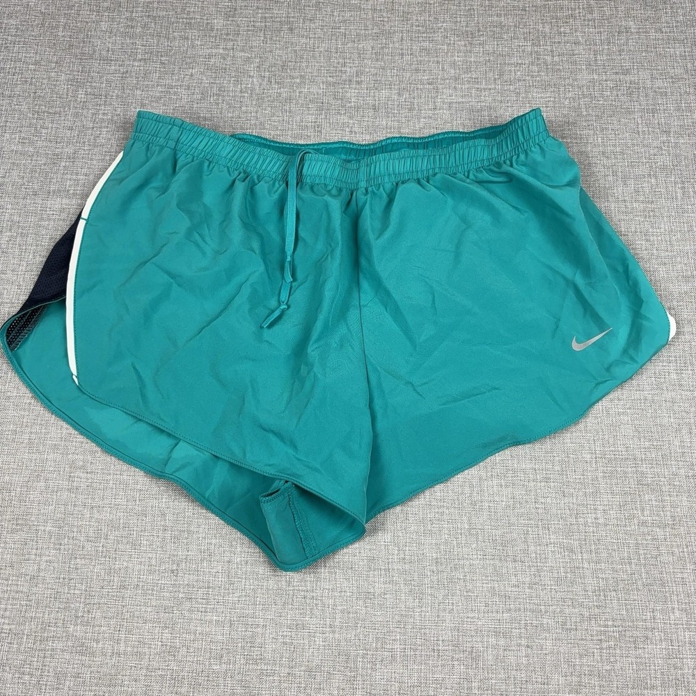 Nike Dri-Fit Running Shorts Mens Large Green Lined 4 Inseam Athletic 320839-384